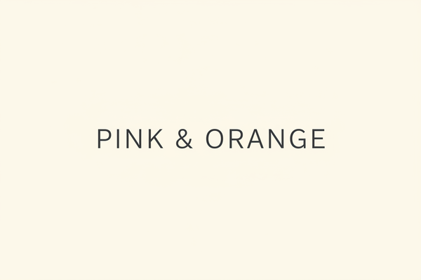 Pink & Orange Logo — ivoor achtergrond #f7f4ef